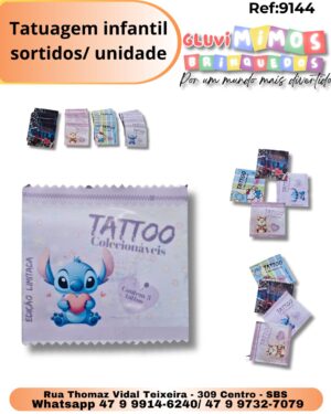 Tatuagem infantil sortidos/ unidade