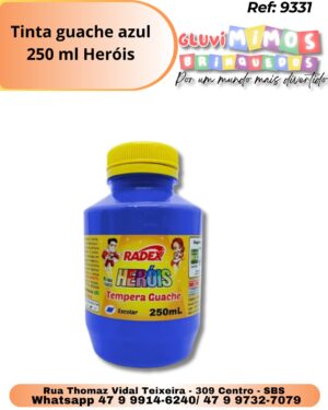 Tinta guache azul 250 ml Heróis