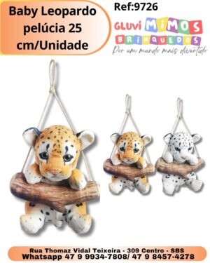 Baby Leopardo pelúcia 25 cm/Unidade