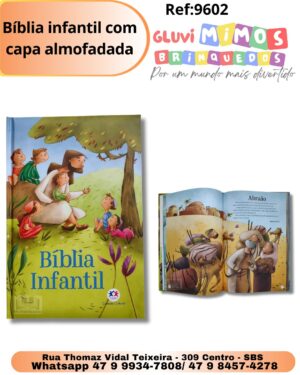 Bíblia infantil com capa almofadada
