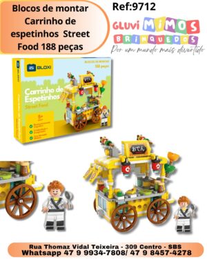 Blocos de montar Carrinho de espetinhos  Street Food 188 peças