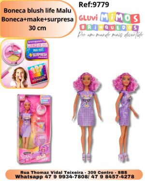 Boneca blush life Malu Boneca+make+surpresa 30 cm