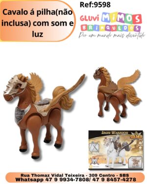 Cavalo á pilha(não inclusa) com som e luz