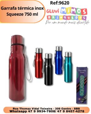 Garrafa térmica inox Squeeze 750 ml
