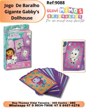 Jogo  De Baralho Gigante Gabby's Dollhouse
