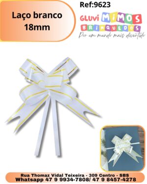 Laço branco 18mm