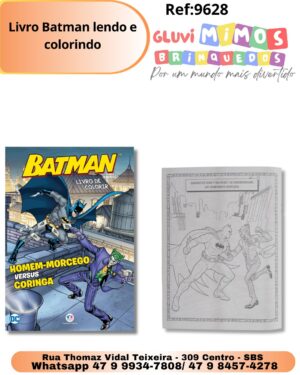 Livro Batman lendo e colorindo