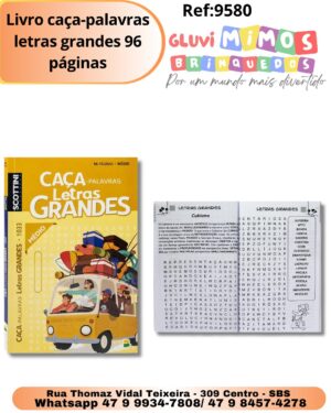 Livro caça-palavras letras grandes 96 páginas