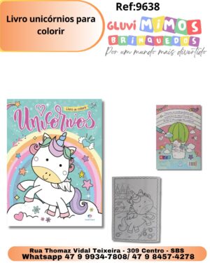 Livro unicórnios para colorir