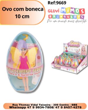 Ovo com boneca 10 cm