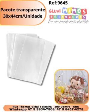 Pacote transparente 30x44cm/Unidade
