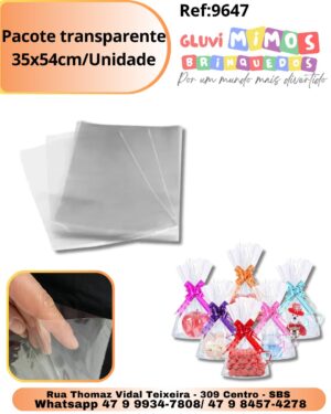 Pacote transparente 35x54cm/Unidade