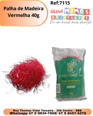 Palha de Madeira Vermelha 40g