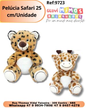 Pelúcia Safari 25 cm/Unidade