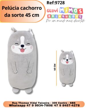 Pelúcia cachorro da sorte 45 cm