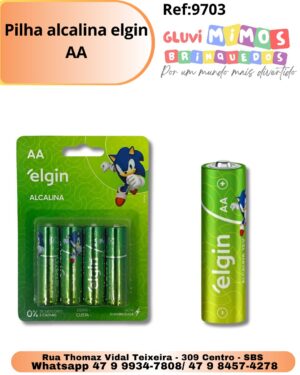Pilha alcalina elgin AA