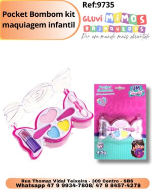Pocket Bombom kit maquiagem infantil