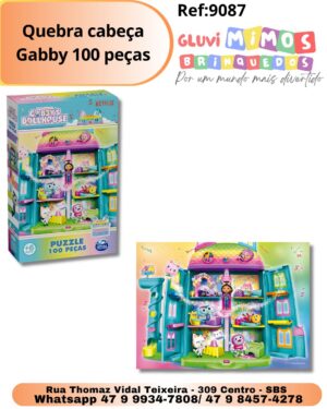 Quebra cabeça Gabby 100 peças