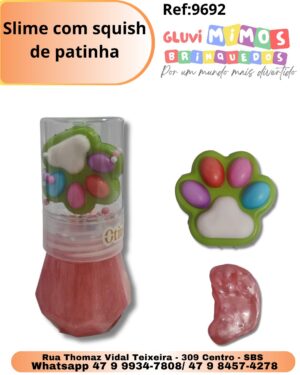 Slime com squish de patinha