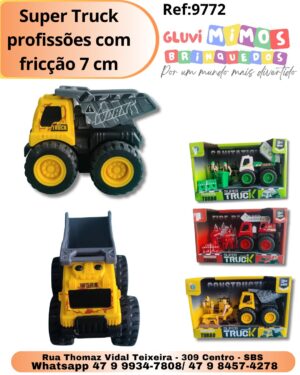Super Truck profissões com fricção 7 cm