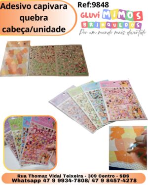 Adesivo capivara quebra cabeça/unidade
