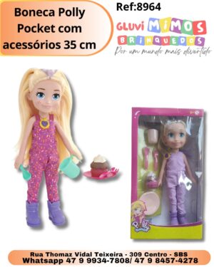 Boneca Polly Pocket com acessórios 35 cm