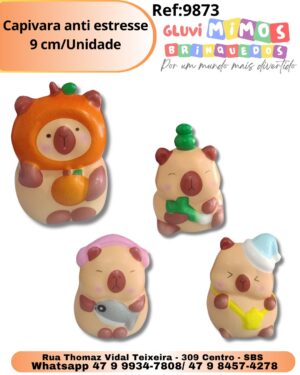 Capivara anti estresse 9 cm/Unidade