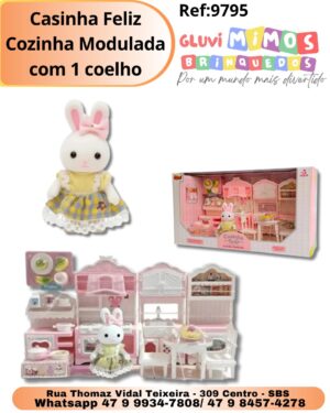 Casinha Feliz Cozinha Modulada com 1 coelho