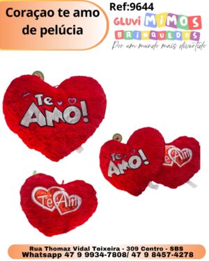 Coraçao te amo de pelúcia