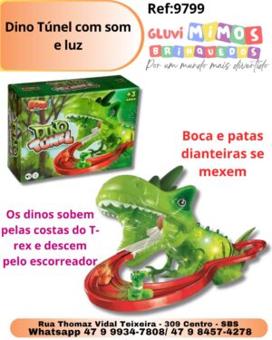 Dino Túnel com som e luz