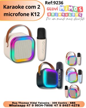 Karaoke com 2 microfone K12