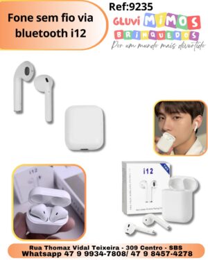 Fone sem fio via bluetooth i12