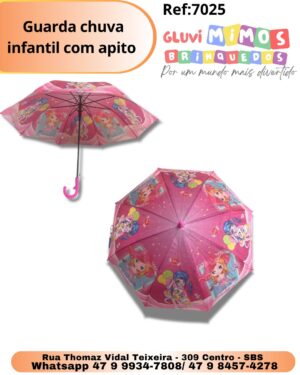 Guarda chuva infantil com apito