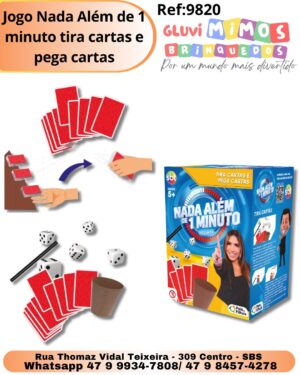 Jogo Nada Além de 1 minuto tira cartas e pega cartas