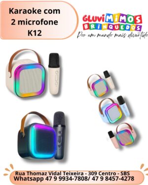 Karaoke com 2 microfone K12