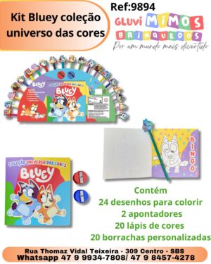 Kit Bluey coleção universo das cores