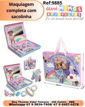 Maquiagem completa com sacolinha