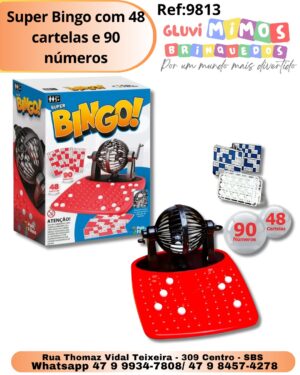 Super Bingo com 48 cartelas e 90 números