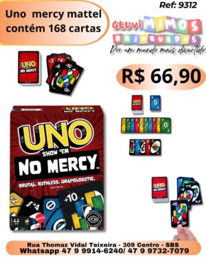 Uno  mercy mattel contém 168 cartas