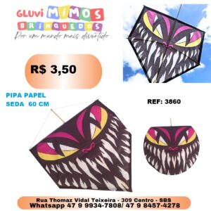 Pipa pequena 60 cm papel seda