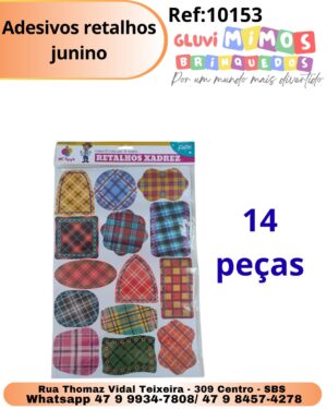Adesivos retalhos junino