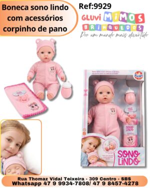 Boneca sono lindo com acessórios corpinho de pano