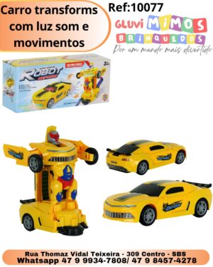 Carro transforms com luz som e movimentos