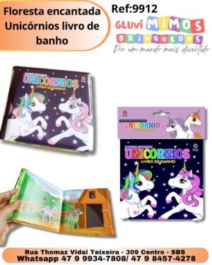 Floresta encantada Unicórnios livro de banho