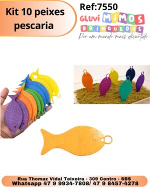 Kit 10 peixes pescaria