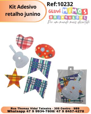 Kit Adesivo retalho junino