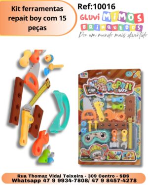 Kit ferramentas  repait boy com 15 peças