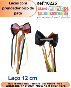 Laços com prendedor bico de pato