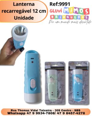 Lanterna recarregável 12 cm Unidade