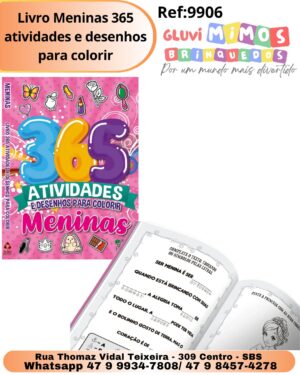 Livro Meninas 365 atividades e desenhos para colorir